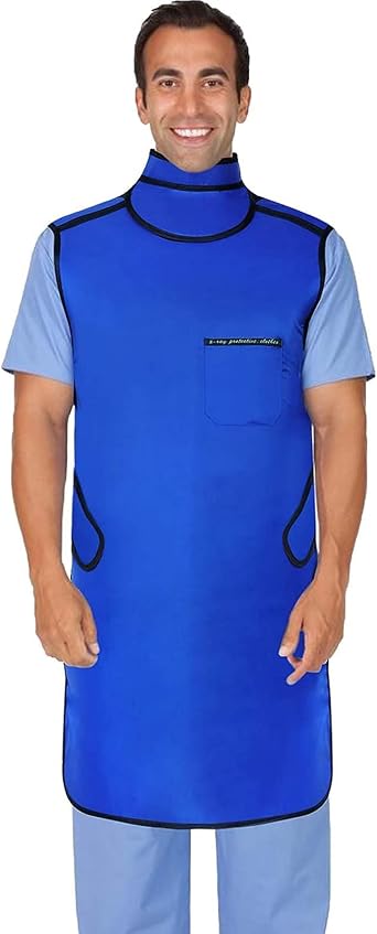 PROTECTOR Xray Protective Apron .5mm Lead Equivalent Protection with Hanger Blue, Blue, One Size Pack of 1