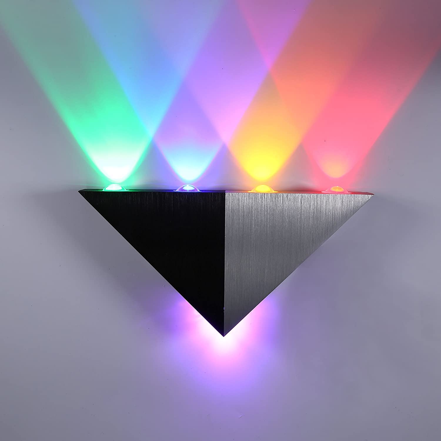 blissbells in 5 Watts Wall Lamp, Silver, Black, Triangle - Multicolor