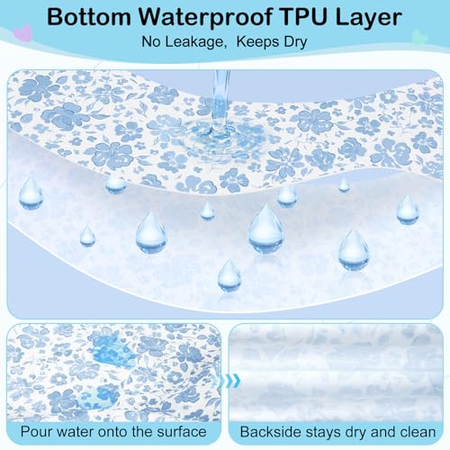 Image of FIOBEE Baby Bassinet Sheets for Girls Boys 2 Pack Waterproof Bassinet Mattress Elastic Fitted Crib Sheets Universal Fit for Hourglass Oval and Rectangle Bassinet Sheet, Blue
