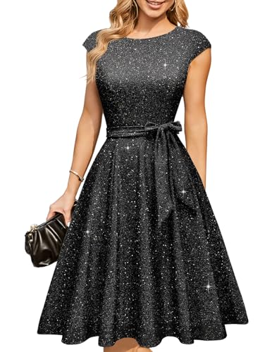 DRESSTELLS Women's Cocktail Dresses, Formal Wedding Guest Church Modest Party Prom Dress 2025