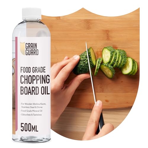 GLEAN GUARD Aceite para Tablas de Cortar | 500ml | Aceite Mineral de Grado Alimentario | Ideal para Tablas de Madera, Superficies de Trabajo, Acero Inoxidable y Piedra | Sin Olor ni Sabor