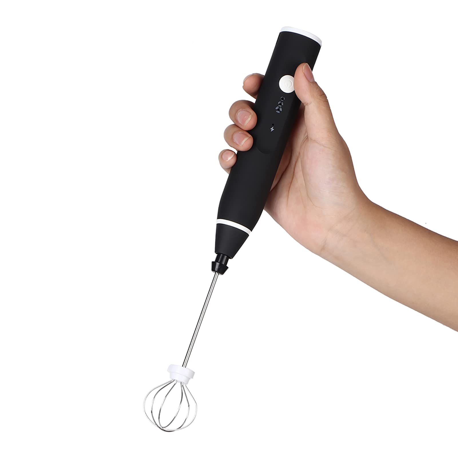 Annadue Batteur à œufs électrique, Mélangeur Automatique pour Mousseur à Lait, Mélangeur Réglable à 3 Vitesses avec Chargement USB, électrique Portatif pour la Cuisson du café dans la Cuisine