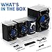 Pyle 3-Piece Wireless Bluetooth Stereo System - 1000 Watt DVD Shelf System for Home with DVD Player, MP3, USB, FM Radio, Bass Reflex Speaker, and Remote Control, Compact & Portable