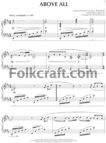 Above All: The Phillip Keveren Series - Piano Solo | Christian Worship Piano Solo Songbook Sheet Music with Standard Notation and Lyrics | 15 Praise Songs | SMP Level 6 Late Intermediate image 4