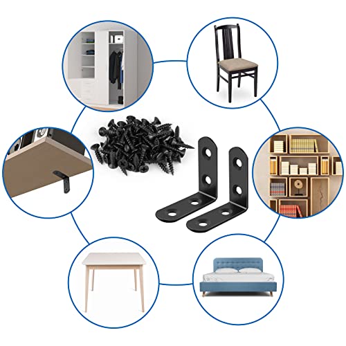 image for Romeda 16 Pcs L Bracket Stainless Steel Corner Brace Sets, 90 Degree R