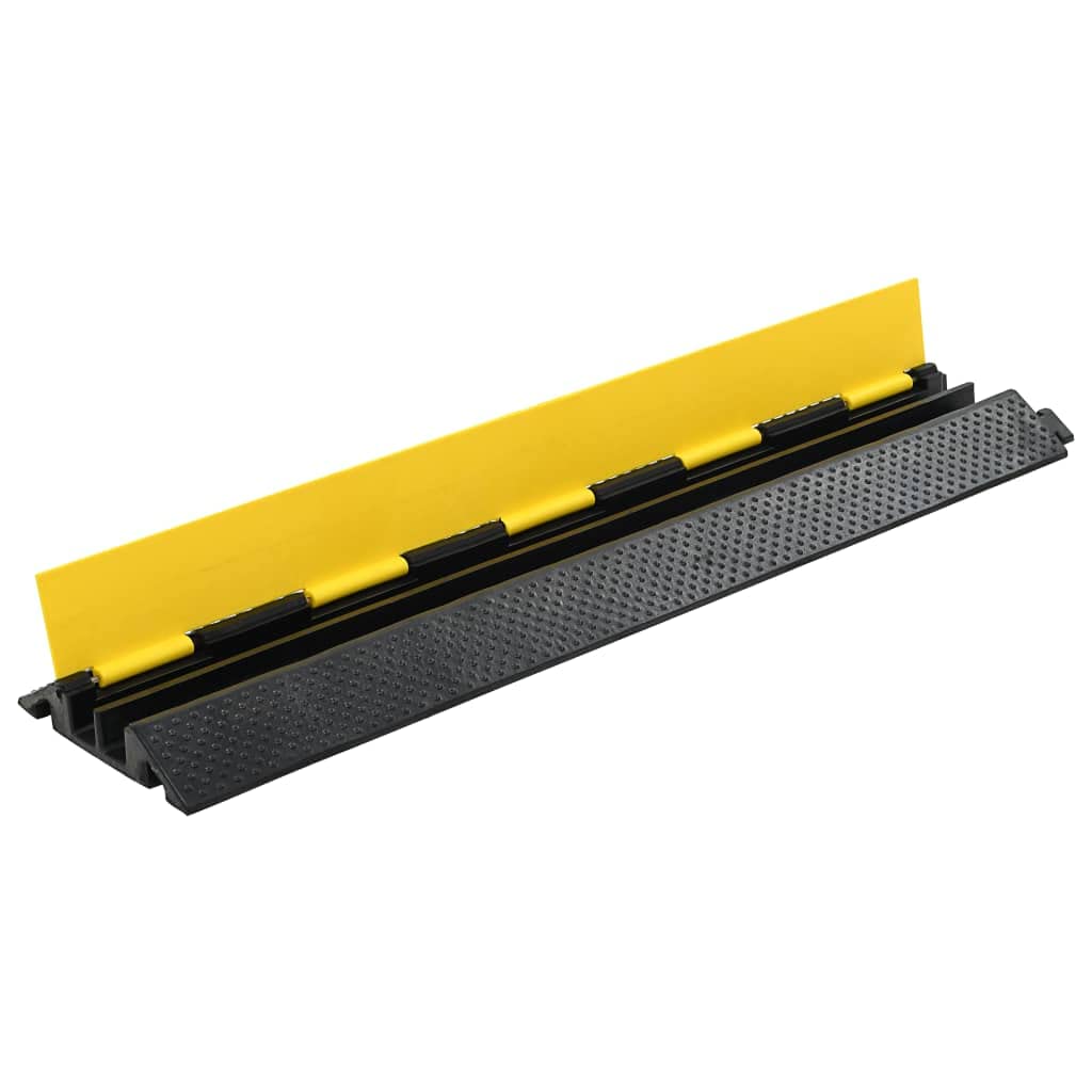 INLIFE 142835 - Protector de Cable Pasacables, Canaleta Cables Suelo (4 unidades, 2 canales, goma, 101,5 cm, 24,07 kg)