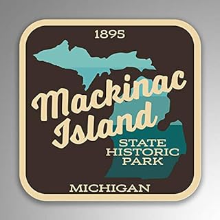 Magnet Mackinac Island State Historic Park Explore Wanderlust Camping Vinyl Decal Sticker Car Waterproof Car Decal Magnetic Bumper Sticker 5"