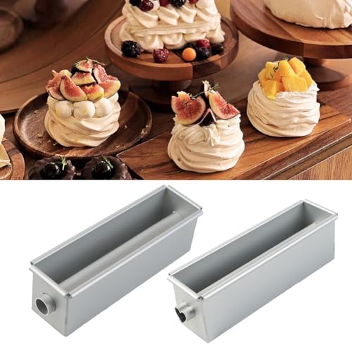 JoyousMall Molde cuadrado de aleación de aluminio para pan con tubo central, herramientas para tartas, 250 g, tostadas para molde, pastel cuadrado para molde, pan sándwich para molde
