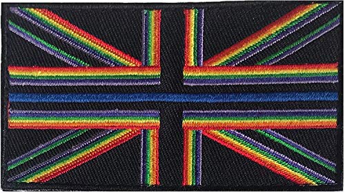 Thin Blue, Red, Green Line Hook & Loop Patches (Thin Blue Line Rainbow 100Mm X 50Mm)