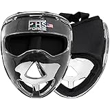 Field Hockey Face Mask Clear Transparent Penalty Corner Protection Black Padding (Junior)