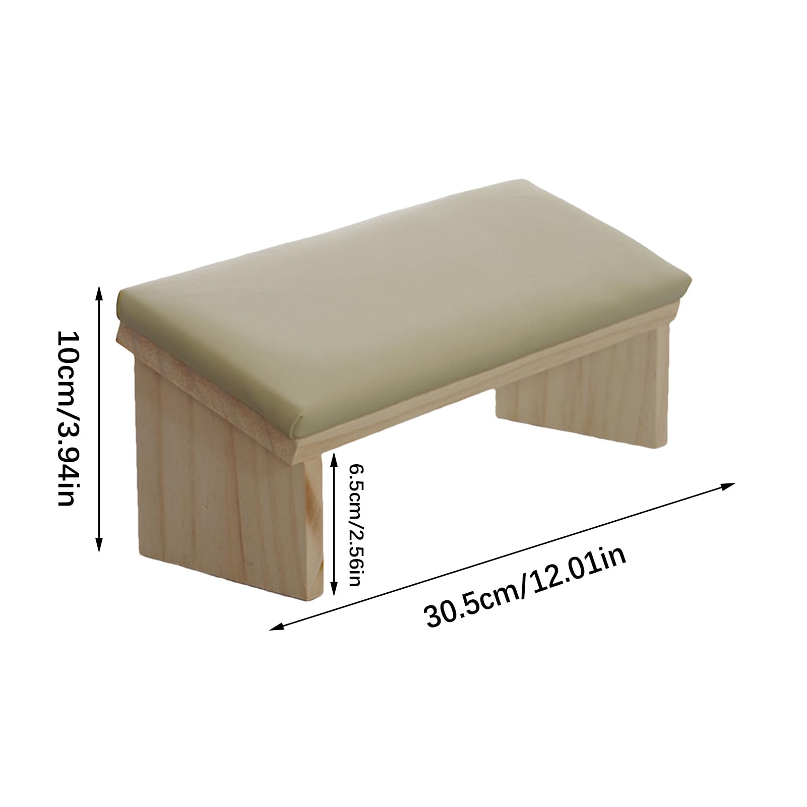 Nails Tech ARM REST - Bandage De Manucure De Conception De Biseau | Stand De nailartt De Polissage À Ongles En Bois Confortable, Sturdy Multifonctional Hand Rester Support Pillow Priding Bureau Pour L