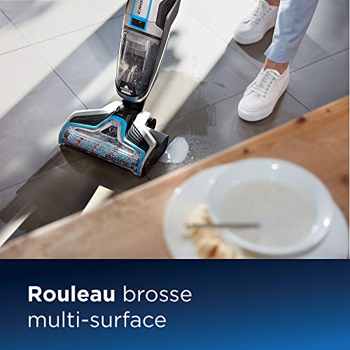 BISSELL CrossWave Cordless sans fil | Aspirateur sécheur 3-en-1 pour sols durs et moquettes, secs et Humide | Nettoyeur Multifonction, 1.44 liters, Argent | 2582N - Image 6