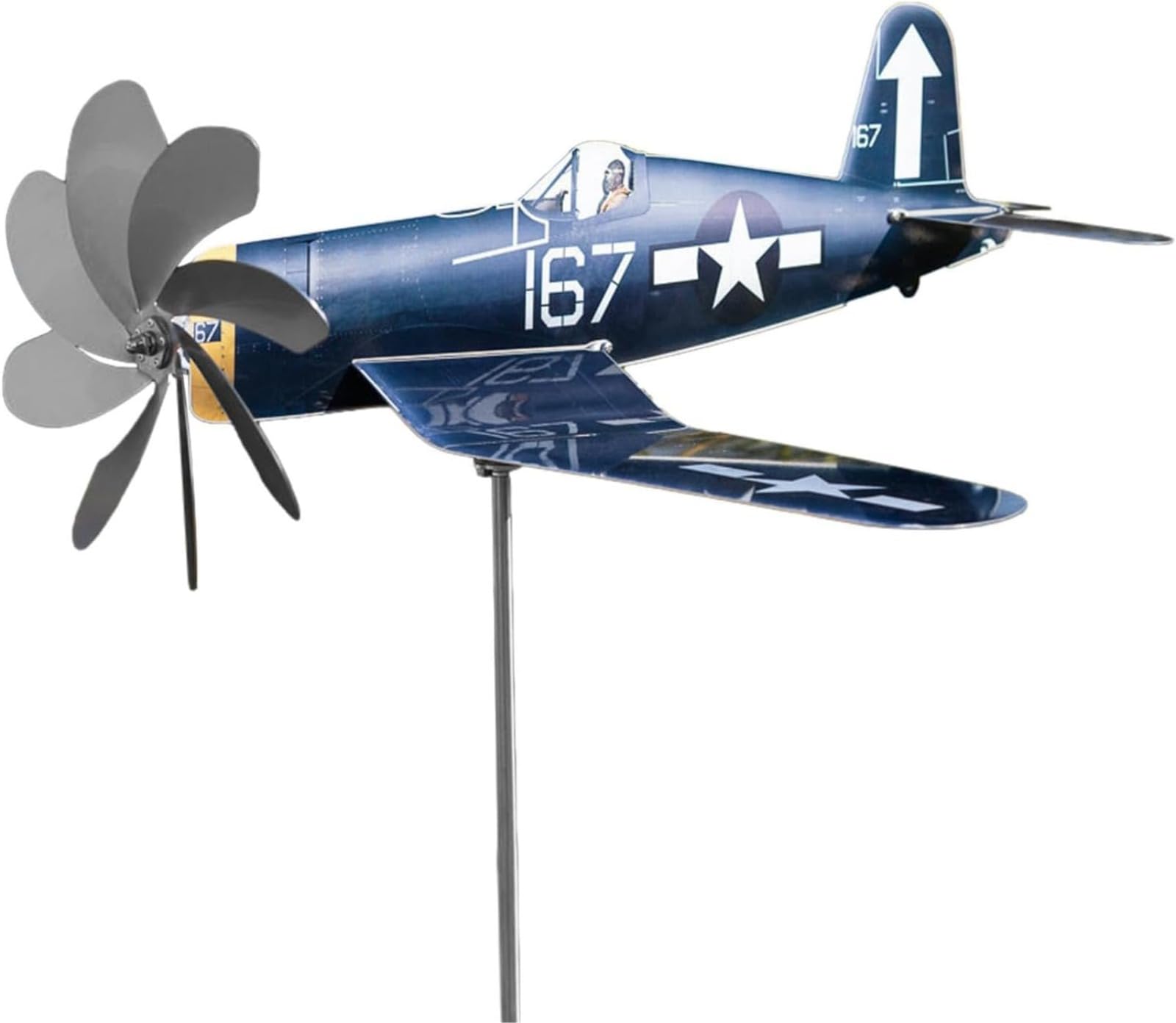 20 X 18 Cm. J3 Cub Girouette D'avion – Girouette Flottante Faite à La Main, Décoration En Métal