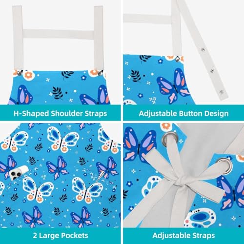 Lot de 2 tabliers de cuisine multicolores avec broches taille unique One - 4