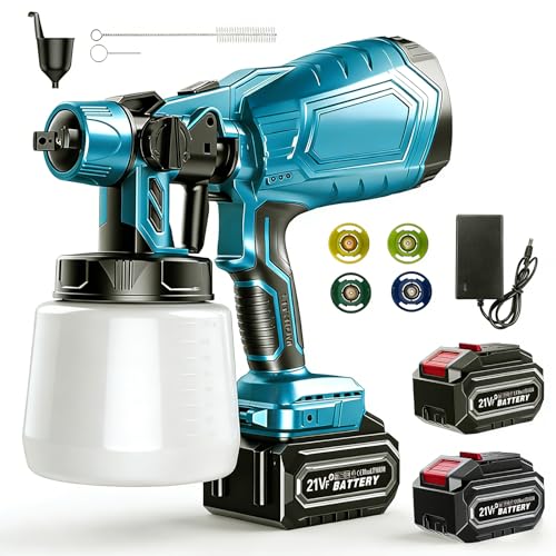 Aolawco Akku Farbsprühsystem, HVLP Lackierpistole Elektrisch mit...