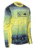 KOOFIN GEAR Performance Fishing Shirt Vented Long Sleeve Sunblock Shirt with Mesh