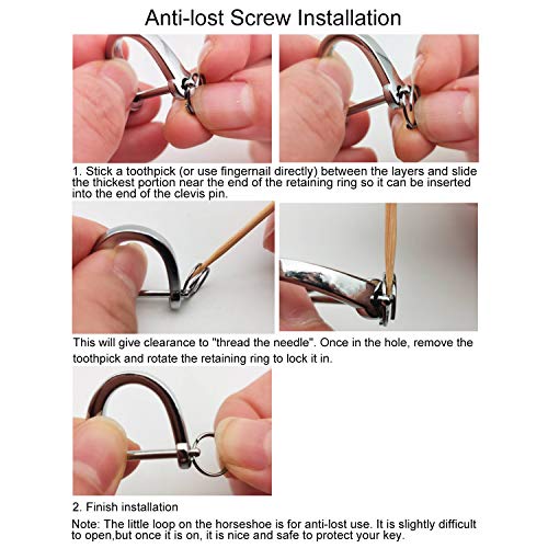 Multifunctional Car And Home Keychain Black Genuine Leather Key Chain And Metal Key Rings For Men Women, With 360 Degree Rotatable Snap Swivel And Anti-Lost Screw #TOP1