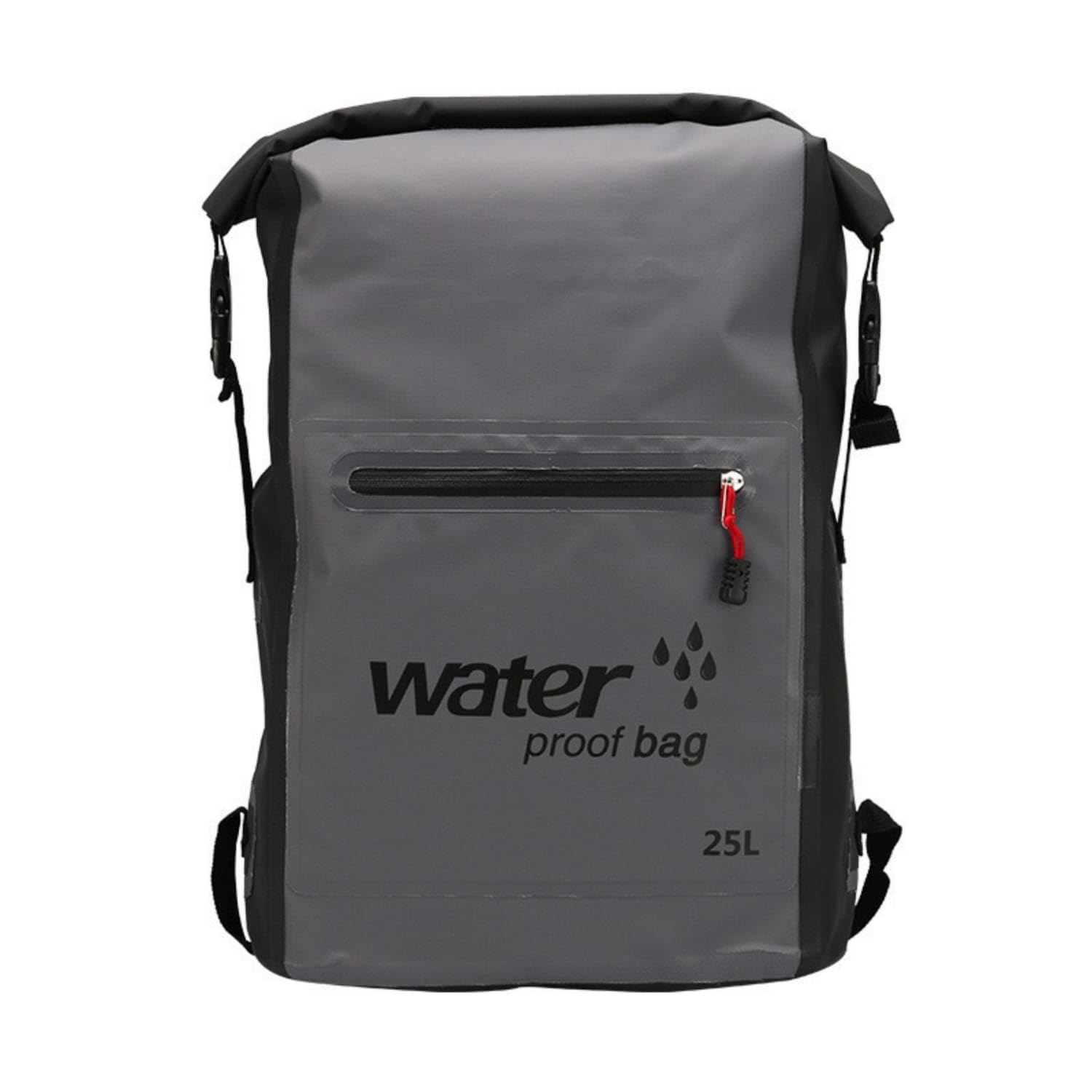 Secure Roll-Top Backpack Water-Resistant Waterproof Backpack Sturdy Rolltop Rucksack Wipe-Clean for Hikers, Commuters, Travelers, Hiking, Commuting, Rafting, Outdoor Travel, Gray-image-21
