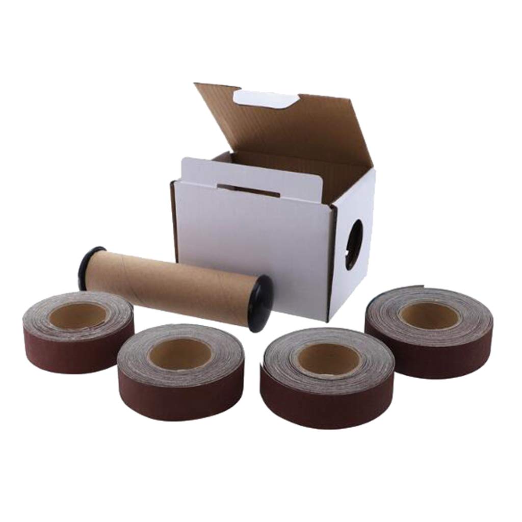 Set di 2 rotoli di carta vetrata per falegnami, grana 150, 240, 320, 400