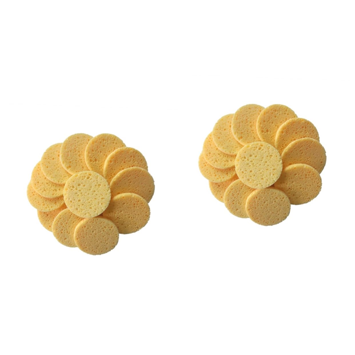 Beavorty 100 Piezas Esponja Limpiadora Lavado De Cara Rostro Limpieza Esponja De Pulpa De Madera Natural Fregar Opcional Almohadilla De Maquillaje