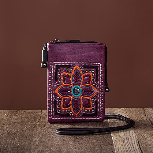 Montana West Cross Body Purse Women'S Crossbody Handbags Embroidered Flower Crossbody Wallet Western Cute Cell Phone Crossbody Small Phone Purse Womens Purses And Handbags Ph02-219Cf thumb #1
