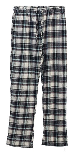 Gioberti Mens Yarn Dye Brushed Flannel Pajama Pants, Elastic Waist, Arctic, 3X Large