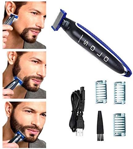 OneBlade Face + Advanced Hybrid Electric Trimmer and Shaver Rechargeable Razor for Men