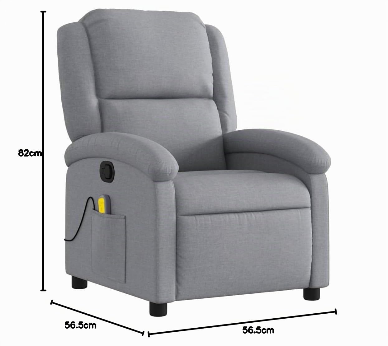 Festnight Sillón Masaje Eléctrico Sillón Masaje Reclinable Sillon Relax Reclinable Sillón Relax Sillón Reclinable Manual Sillones para Salón de Tela #2, Gris Claro