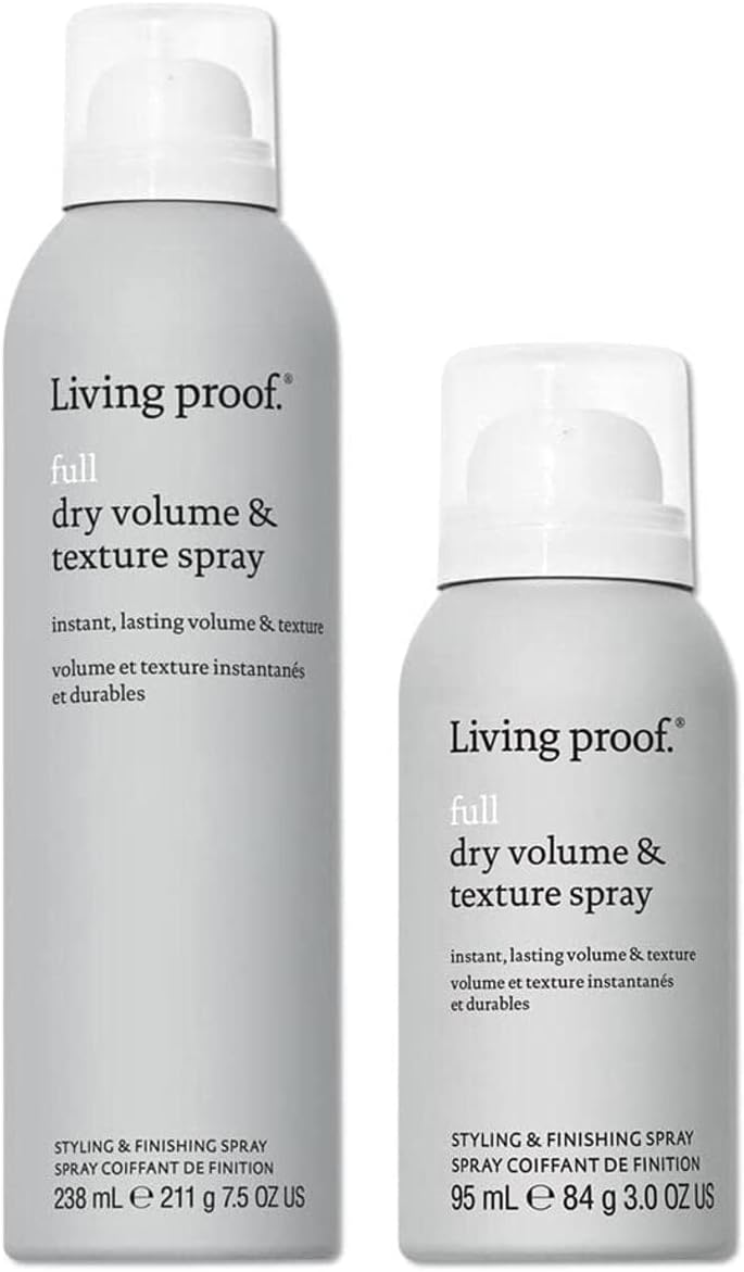 Full Dry Volume & Texture Spray - Standard & Travel Size Duo Bundle - Thick Hair - Weightless Volume - Sulfate, Paraben and Silicone Free Haircare
