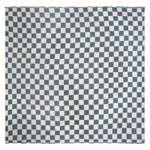 Sand Cloud Oversized Throw Blanket - 100% Organic Turkish Cotton & Heavy Weight Jacquard Weave - Soft Comfy & Cozy Large Beach Blanket for Comfort & Style - 85 x 90 - Checkmate Party
