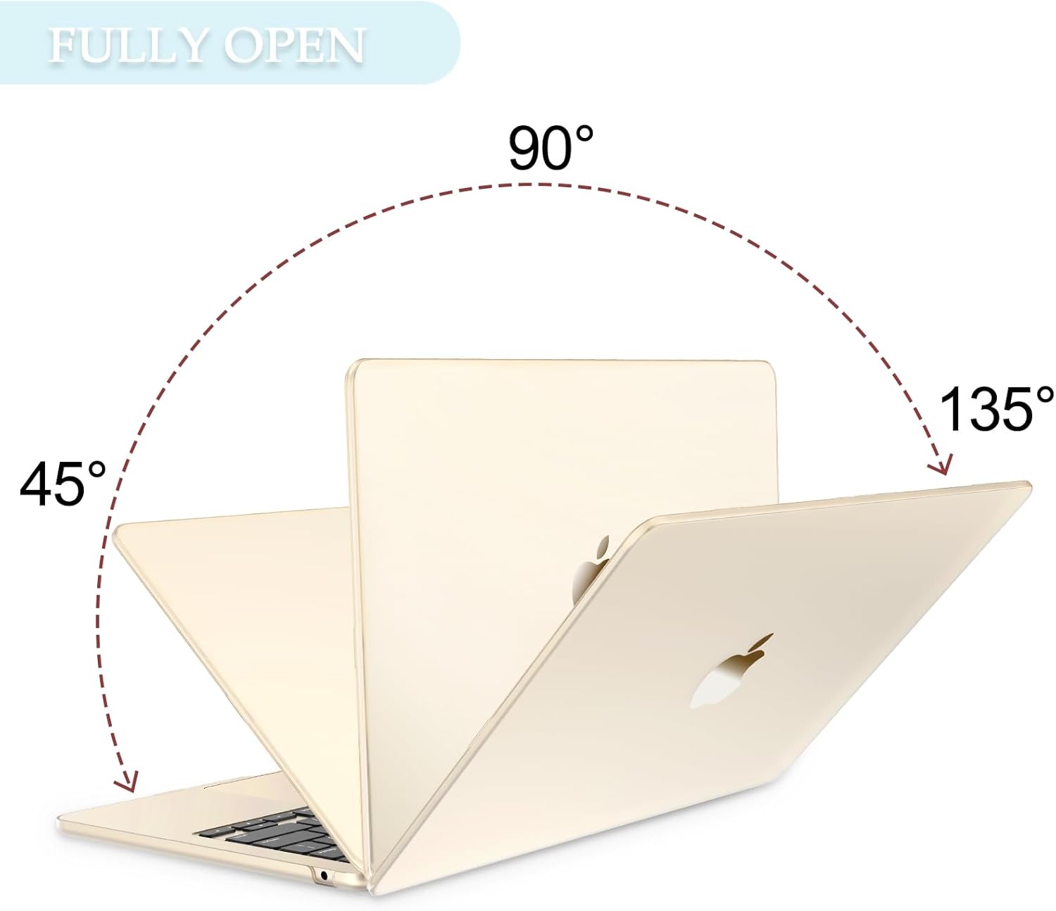 B BELK Compatible with 2026 2025 2024 MacBook Air 13 inch Case, [100% Official Color] Sturdy MacBook Air 13.6" M4 M3 M2 A3240 A3113 A2681 Laptop Hard Shell + Keyboard&Screen Cover, Starlight Clear - Image 6