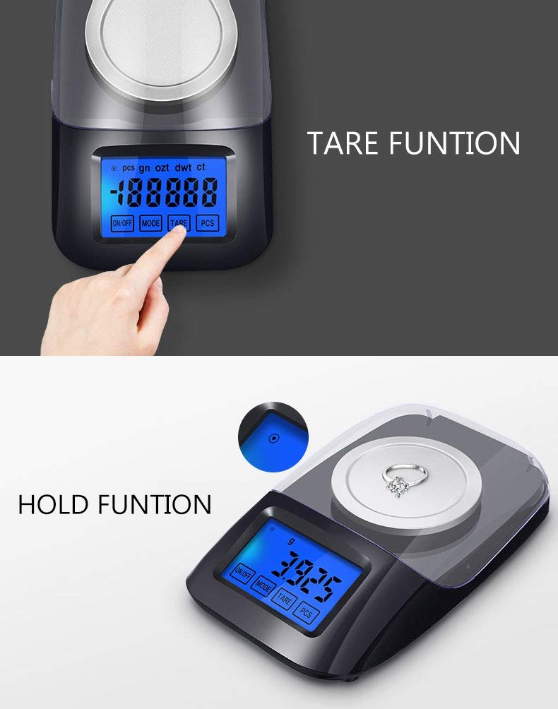 Báscula electrónica de precisión de 50 g/0,001 g, minibáscula de Bolsillo portátil, báscula Inteligente para pesaje de Joyas, balanza de Laboratorio