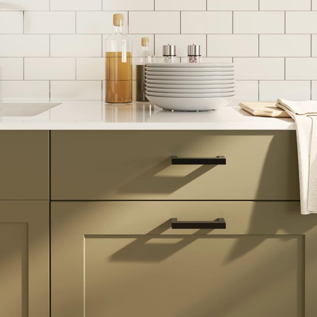 Maniglie per Mobili 10pz Nere 96mm in Acciaio Inox,Maniglie Moderne,Maniglie Cassetti,Maniglie per Mobili-155397