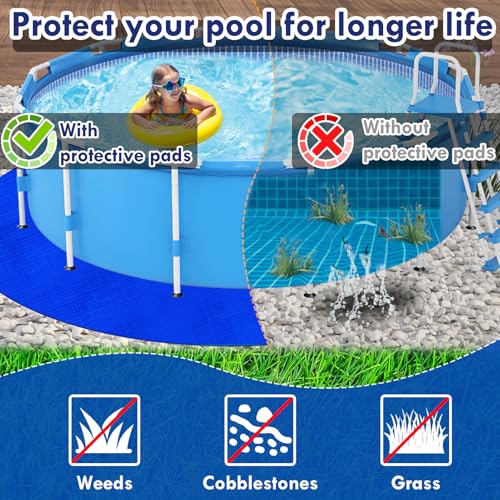 15 FT 5.32oz/yd² Swimming Pool Ground Cloth,Round Pool Liner Pad for Above Ground Swimming Pools,Heavy Duty Pool Ground Mat Protector to Prevent Puncture Pools Tarp