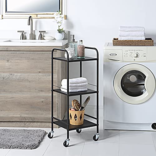 Sunnypoint Metal Rolling Organizer Utility Craft Cart (Compact, Blk) #TOP1