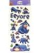 Sandylion Eeyore Poses with Glitter Sticker, 5.5 by 12-Inch, Clear
