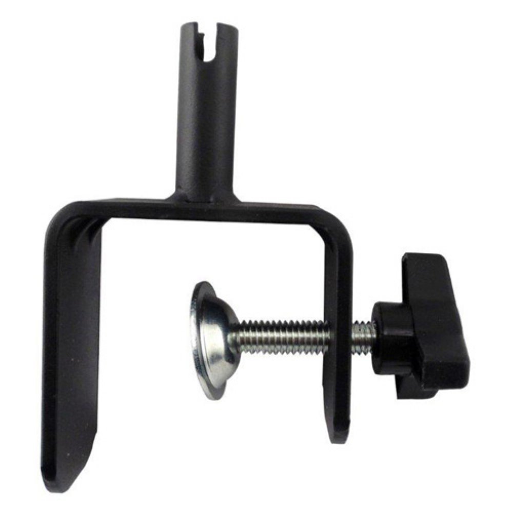 Deck Clamp for Vertical Rail, Black Steel Construction, 4.5 Inch Length