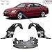 Front Fender Liners Set + Engine Splash Shield Cover for 2007-2009 Nissan Altima (08-13 Coupe) (07-12 Sedan) Direct Replacement