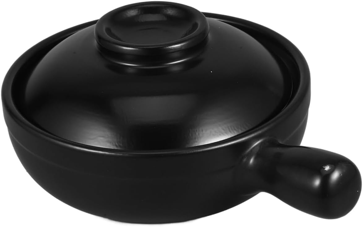 Zerodeko Chinese Clay Pot with Lid Traditional Donabe Casserole for Even Heating Portable Cooking for Family Dinners Banquets Travel Authentic Unglazed Pottery Cookware