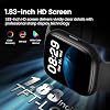 Smartwatch con Alexa integrada, pantalla táctil HD de 1.83", rastreador de actividad física con llamadas Bluetooth, reloj fitness con monitor de frecuencia cardíaca y sueño, más de 120 modos deportivos, resistente al agua IP68 para Android iOS 4