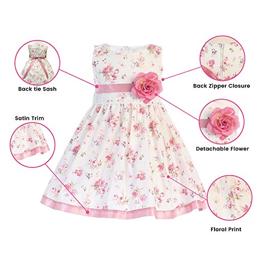 Lito Girls Easter Dress - Cotton Floral Print Easter Dress - Cotton Spring Dress2