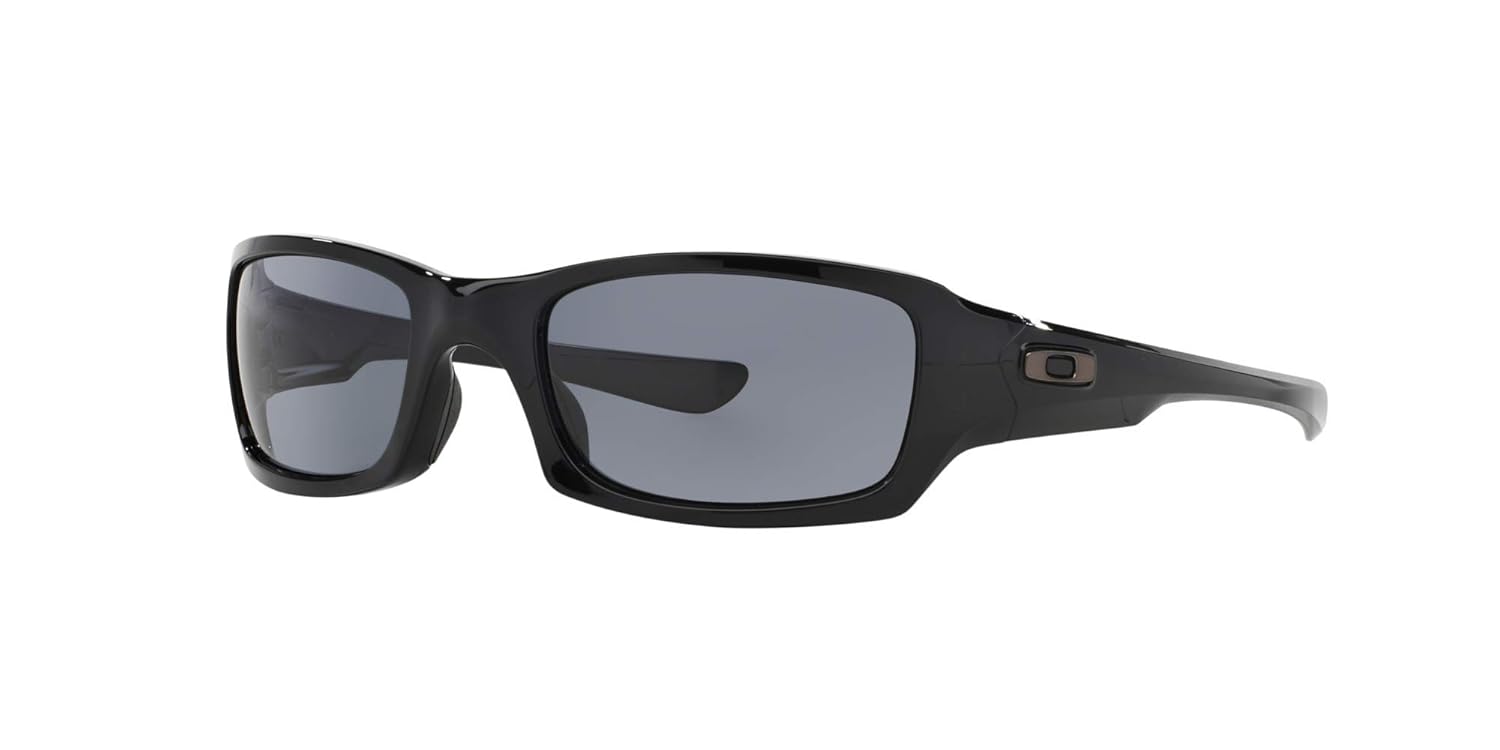 Óculos de sol quadrados Oakley OO9238 FIVES com conjunto de acessórios, Polished Black/Grey (923804), Medium