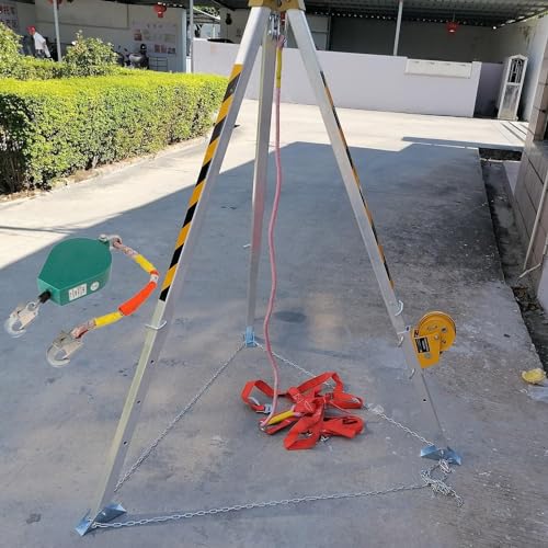 Kit de trípode ajustable para espacios reducidos con cabrestante y protección contra caídas para seguridad de rescate de emergencia