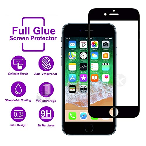 Image of STP FEEL [2 Pack Premium Tempered Glass For iPhone SE (2022 /2020) and iPhone 7 /8 (4.7 Inch) Edge to Edge Super Tough 9H Hardness Screen Protector Guard with Easy Installation Kit