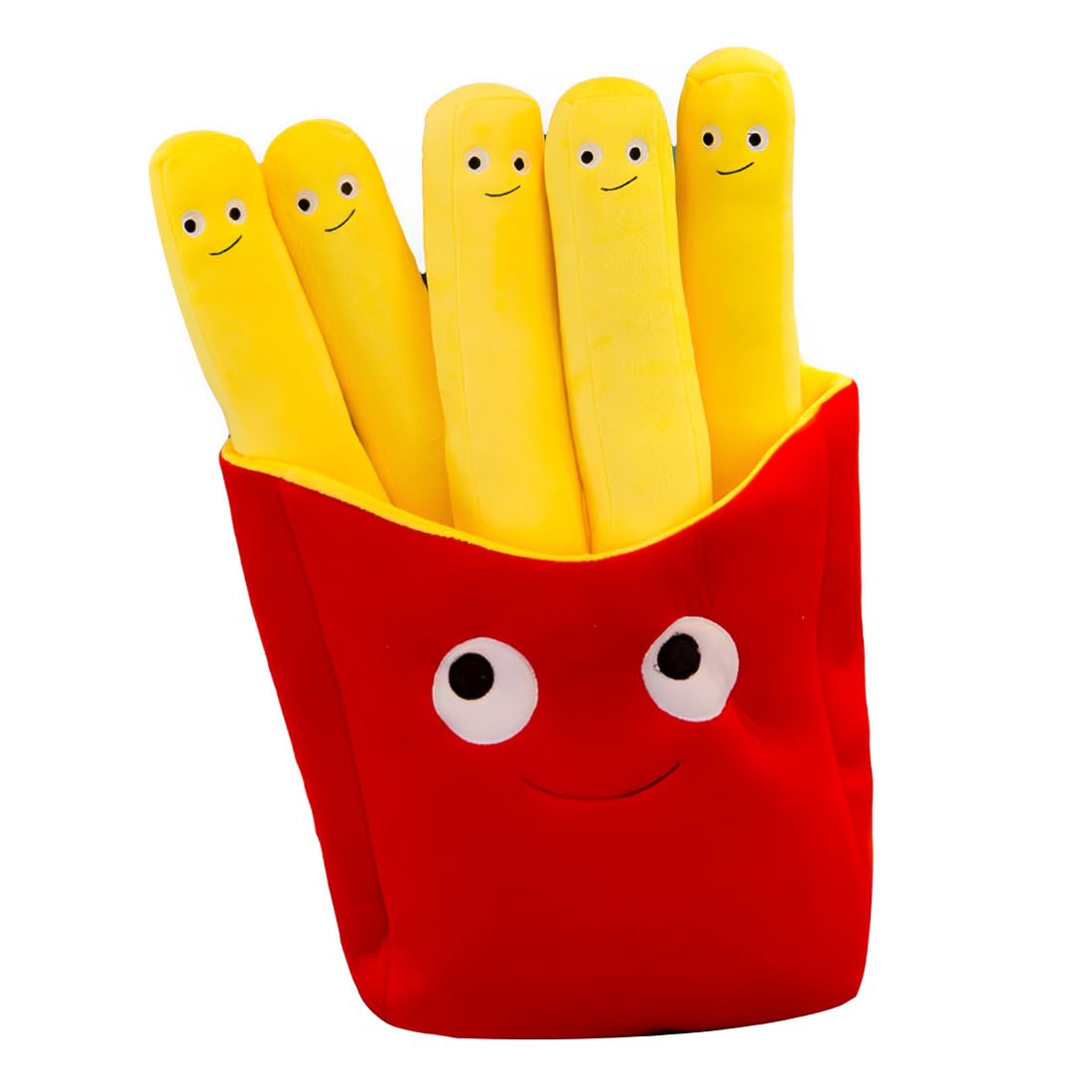 JPORSHU Hamburger French Fries Plush Pillow，12 inches Food Plush Stuffed Pillow，Soft Sofa Cushion Plushie Toy，Cartoon Toy Pillow Gifts for Kids ﻿ (French fries)