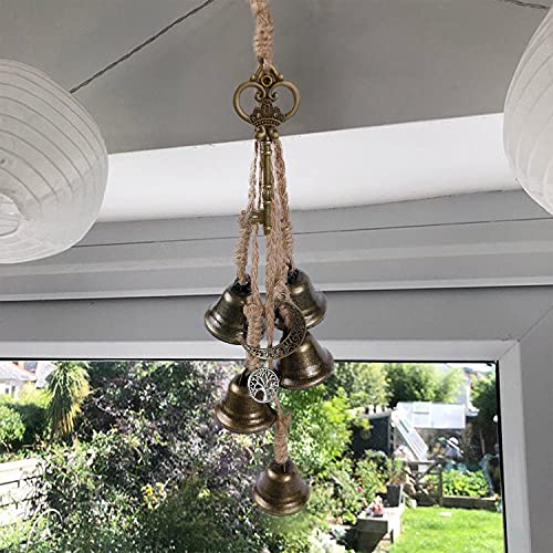 1 Pc Witch Bell For Car For Protection Witchcraft Wicca Supplies Wind Chimes Celtic Door Bells For Porch, Garden, Window Decoration Tree Of Life Moon & Pentagram Blessings #TOP2