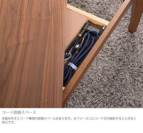 AZUMAYA KT-109 Kotatsu Heater Table, W35.5 x D23.7 x H15.0 Inches, Natural Walnut and Rubber Wood Table Material, Home and Living, Rectangle Shape with Walnut Brown Color - Image 9