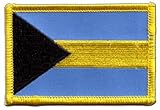 Flaggenfritze Flaggen Aufnäher Bahamas Fahne Patch + gratis Aufkleber