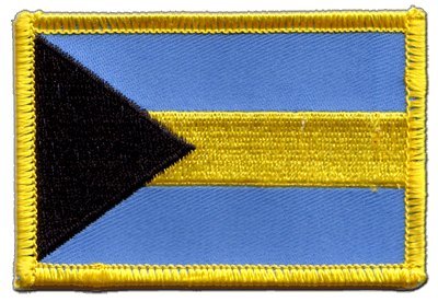 Flaggenfritze Flaggen Aufnäher Bahamas Fahne Patch + gratis Aufkleber