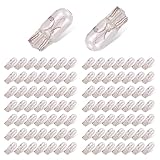 GKmow 100 PCS Car Brake Light Bulb, T10 12V 5W Halogen Incandescent, Turn Signal, Reverse Light, Daytime Running Bulb, Replacement for Cars, Trucks, SUVs (White)